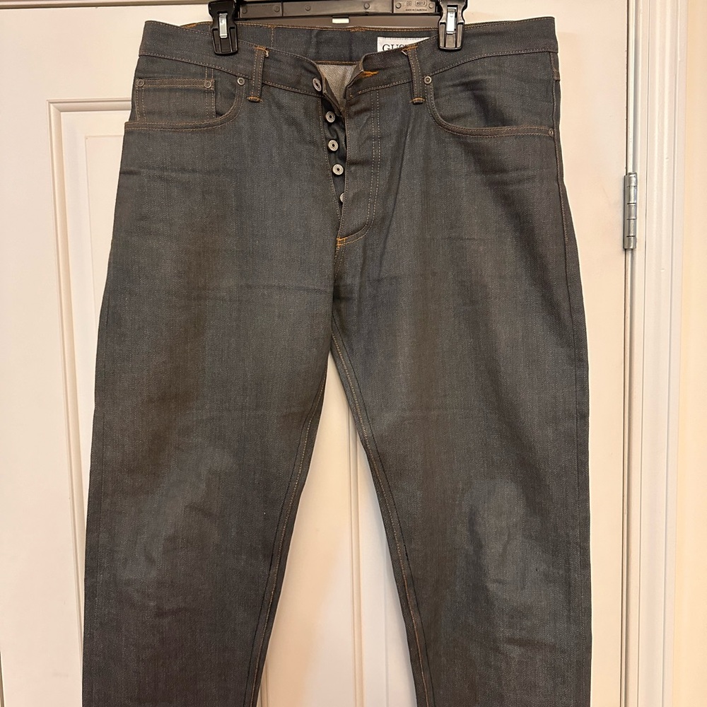 Gustin Selvedge Denim Grey Jeans 36 Lot 24 The Slate
